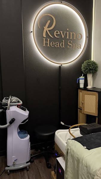 Revino Head Spa treatment room with warm lighting